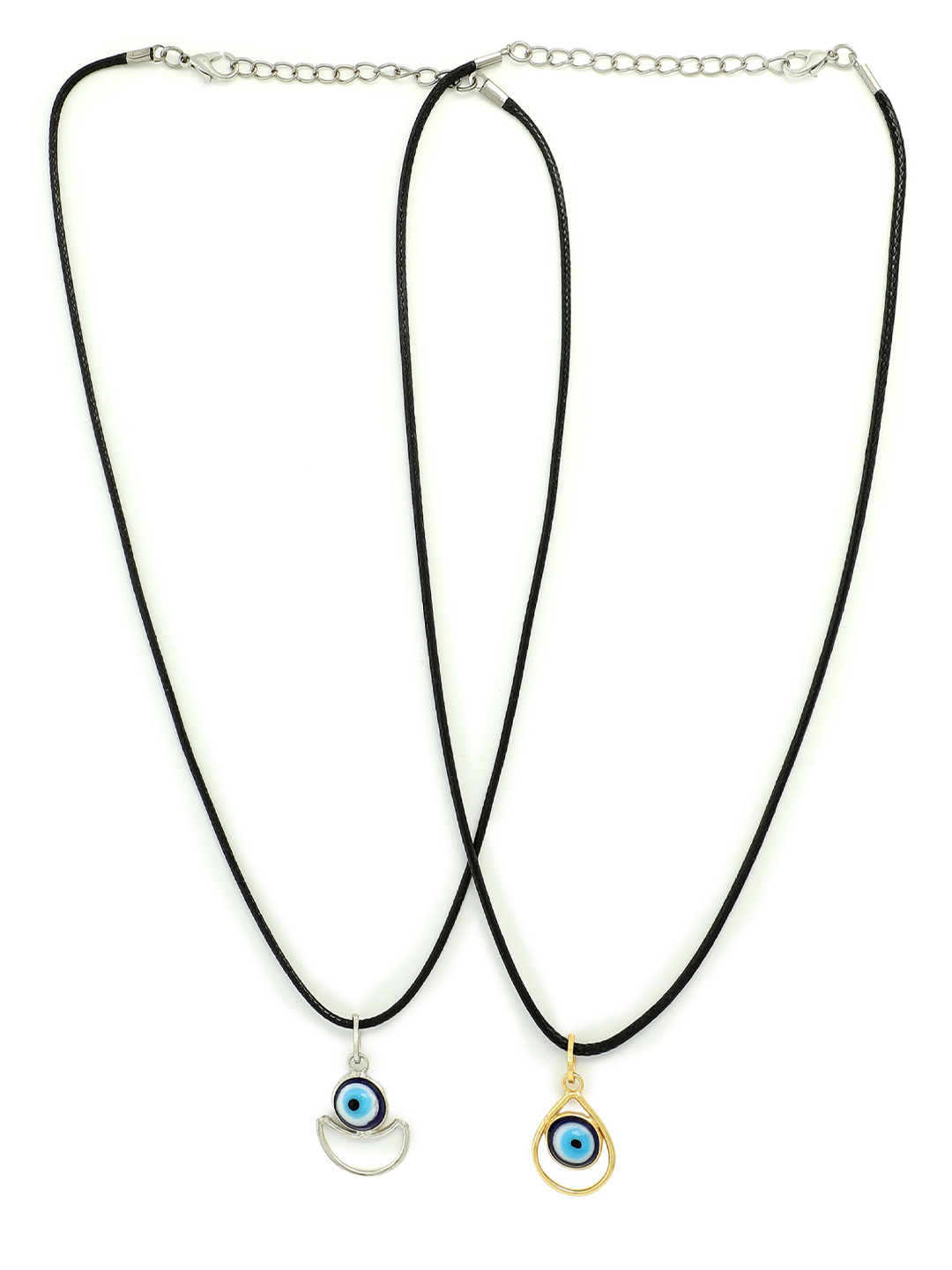 

EL REGALO Set of 2 Gold-Toned & Silver-Toned Necklace
