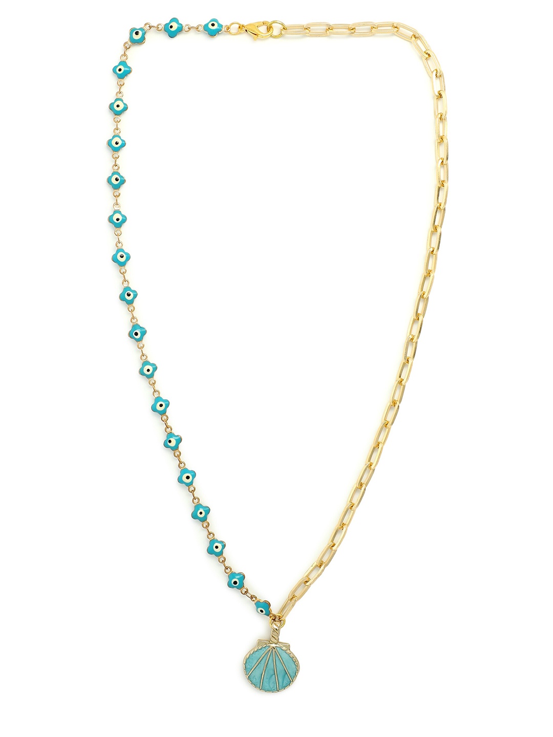 

EL REGALO Women Blue Gold Plated Antique Necklace