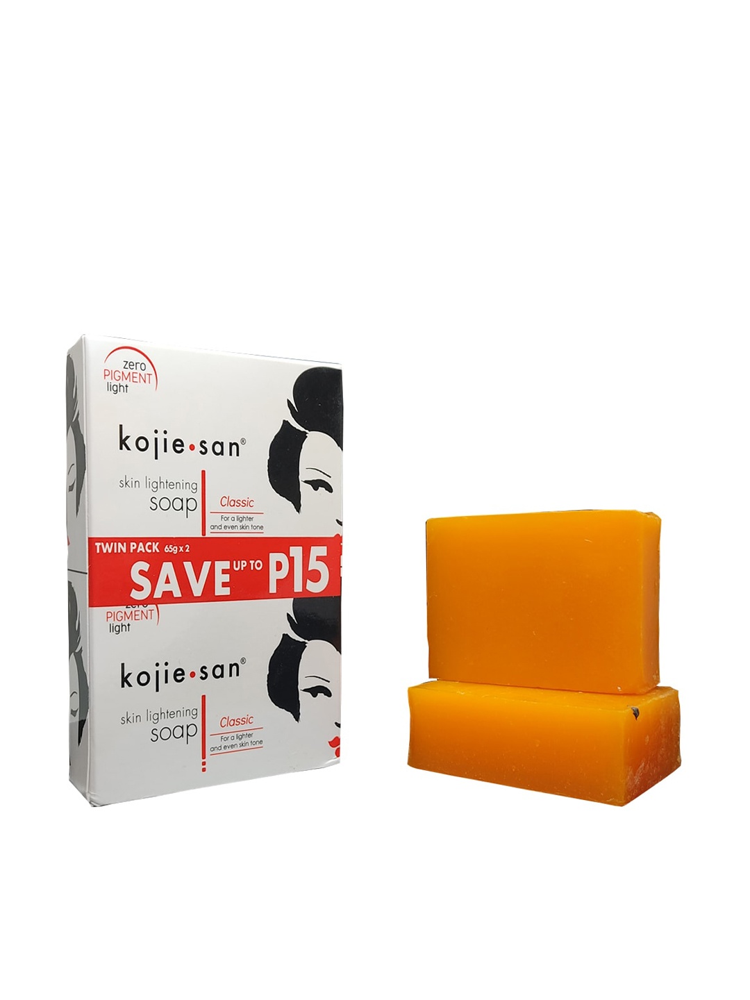 

kojie.san Set of 2 Classic Skin Lightning Soaps with Kojic Acid - 65g each, White