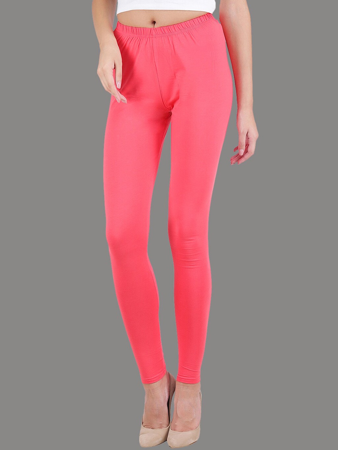 SPIFFY Women Pink Solid Ankle-Length Leggings