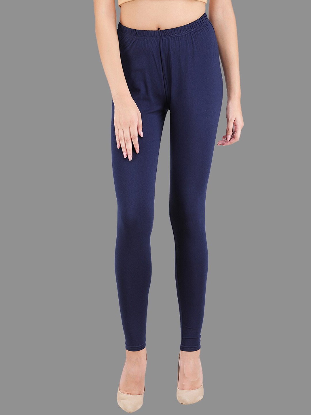 

SPIFFY Women Blue Solid Ankle-Length Leggings