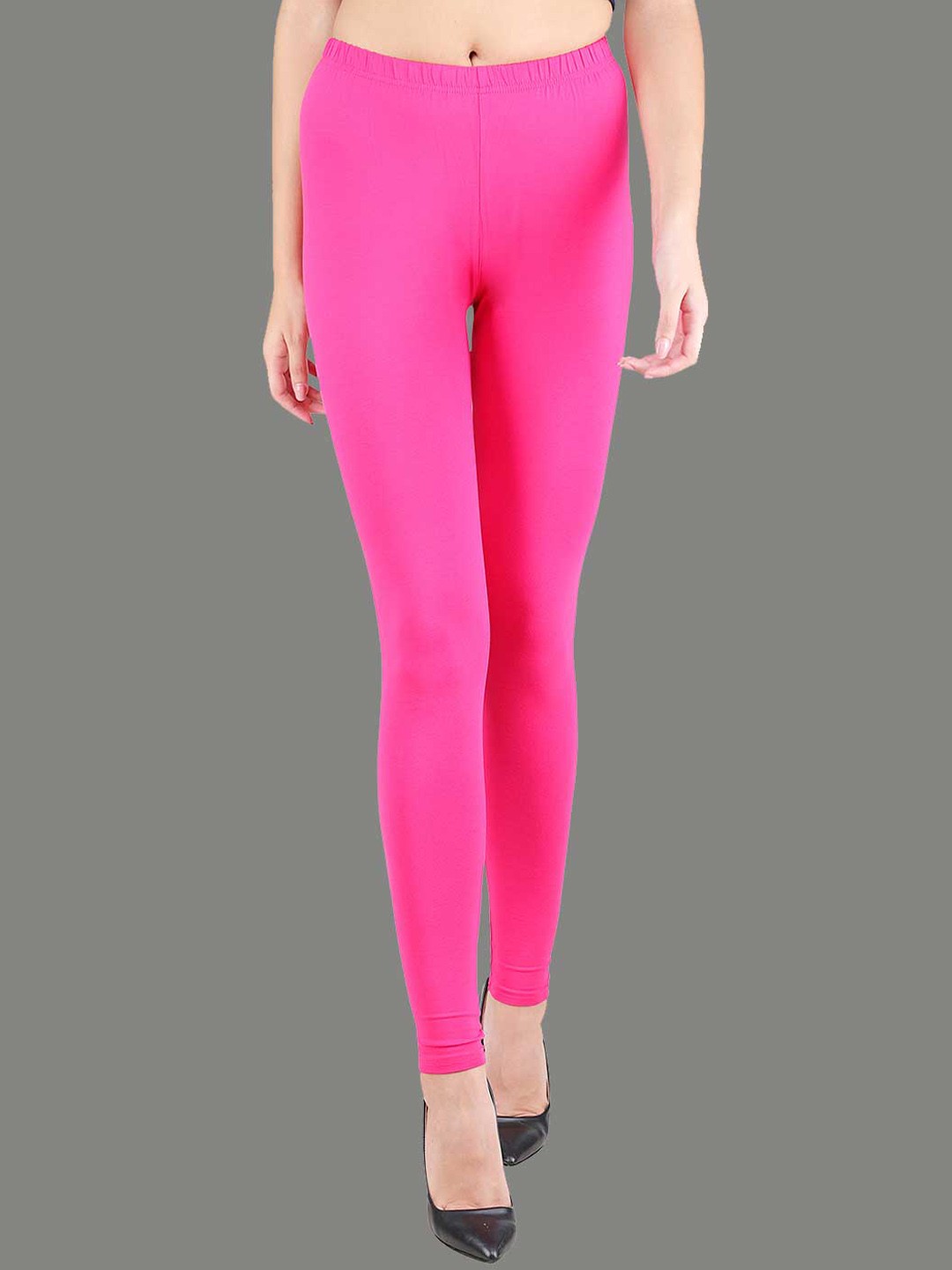 

SPIFFY Women Fuchsia Pink Solid Ankle-Length Leggings
