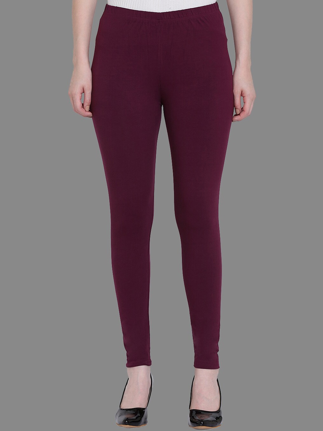 

SPIFFY Women Violet Solid Ankle-Length Leggings