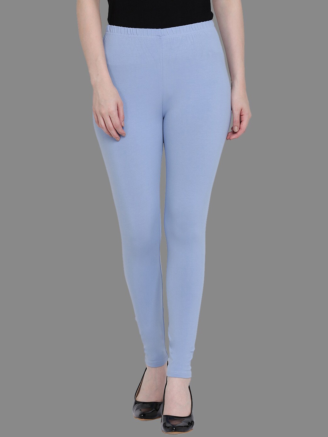 

SPIFFY Women Blue Solid Ankle-Length Leggings