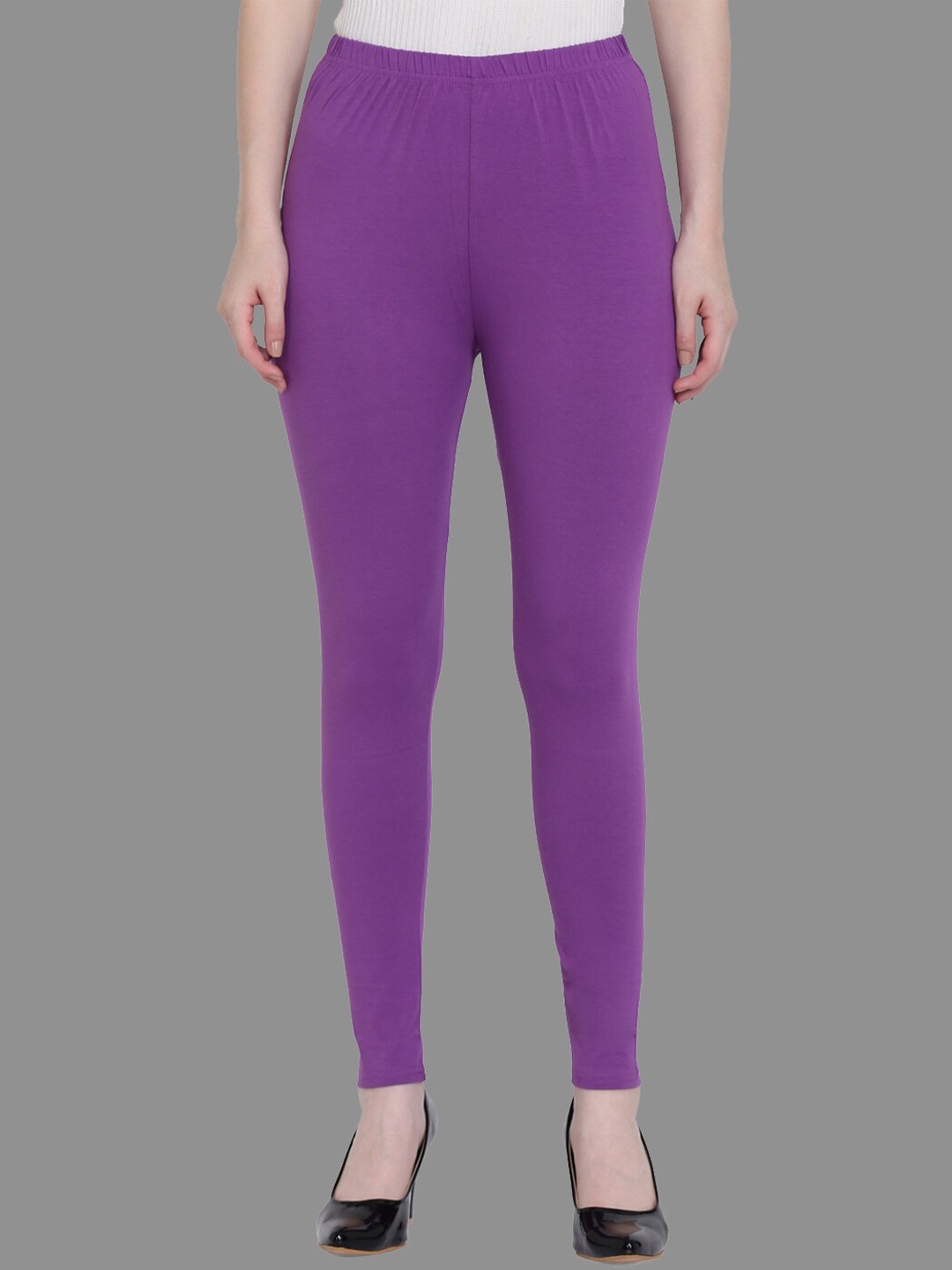 

SPIFFY Women Mauve Solid Ankle-Length Leggings