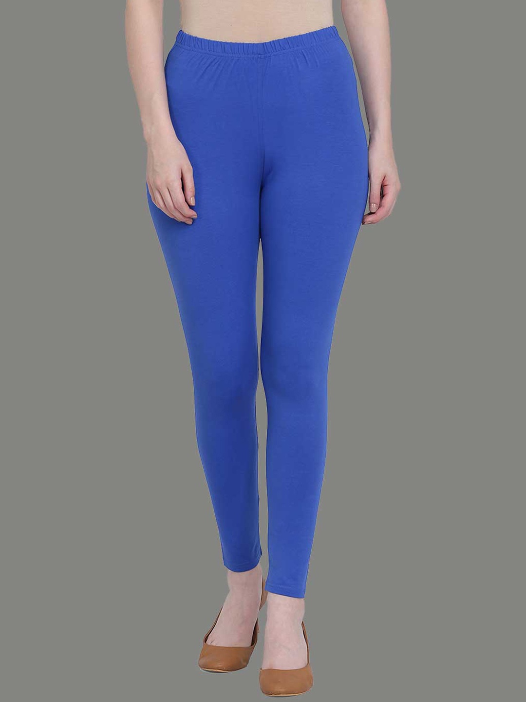 

SPIFFY Women Blue Solid Ankle-Length Leggings