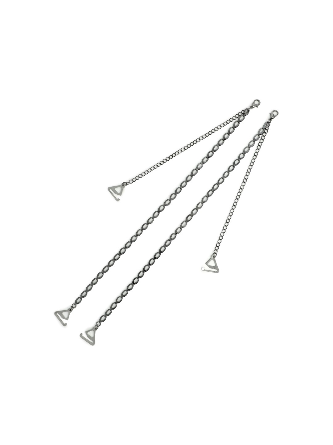 

EL REGALO Women Grey Chained Bra Strap & Extenders, Silver