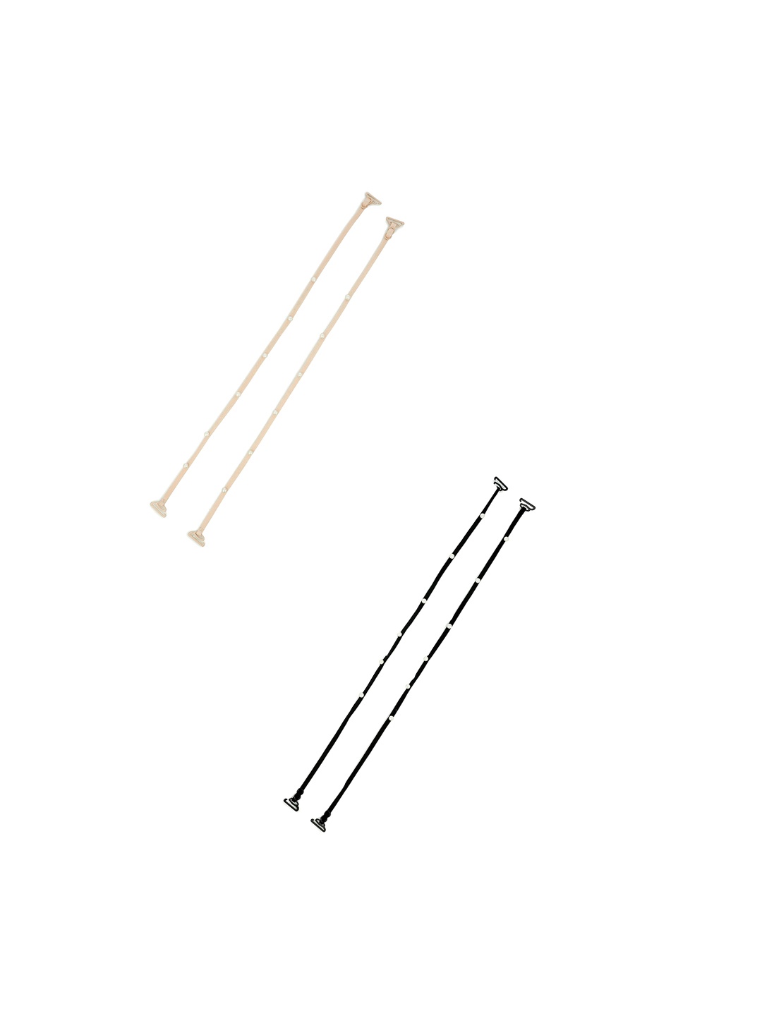 

EL REGALO Pack Of 2 Embellished Bra Strap & Extenders, Black