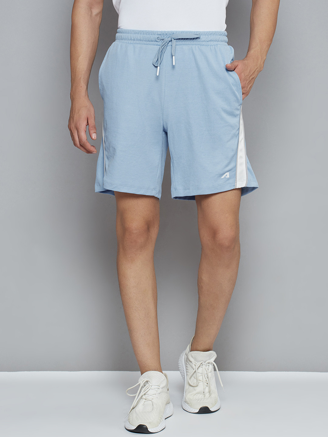 

Alcis Men Blue Solid Slim Fit Sports Shorts