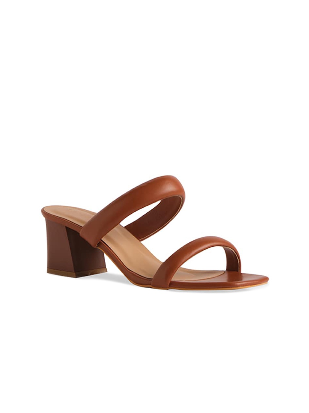 

ERIDANI Tan Block Mules