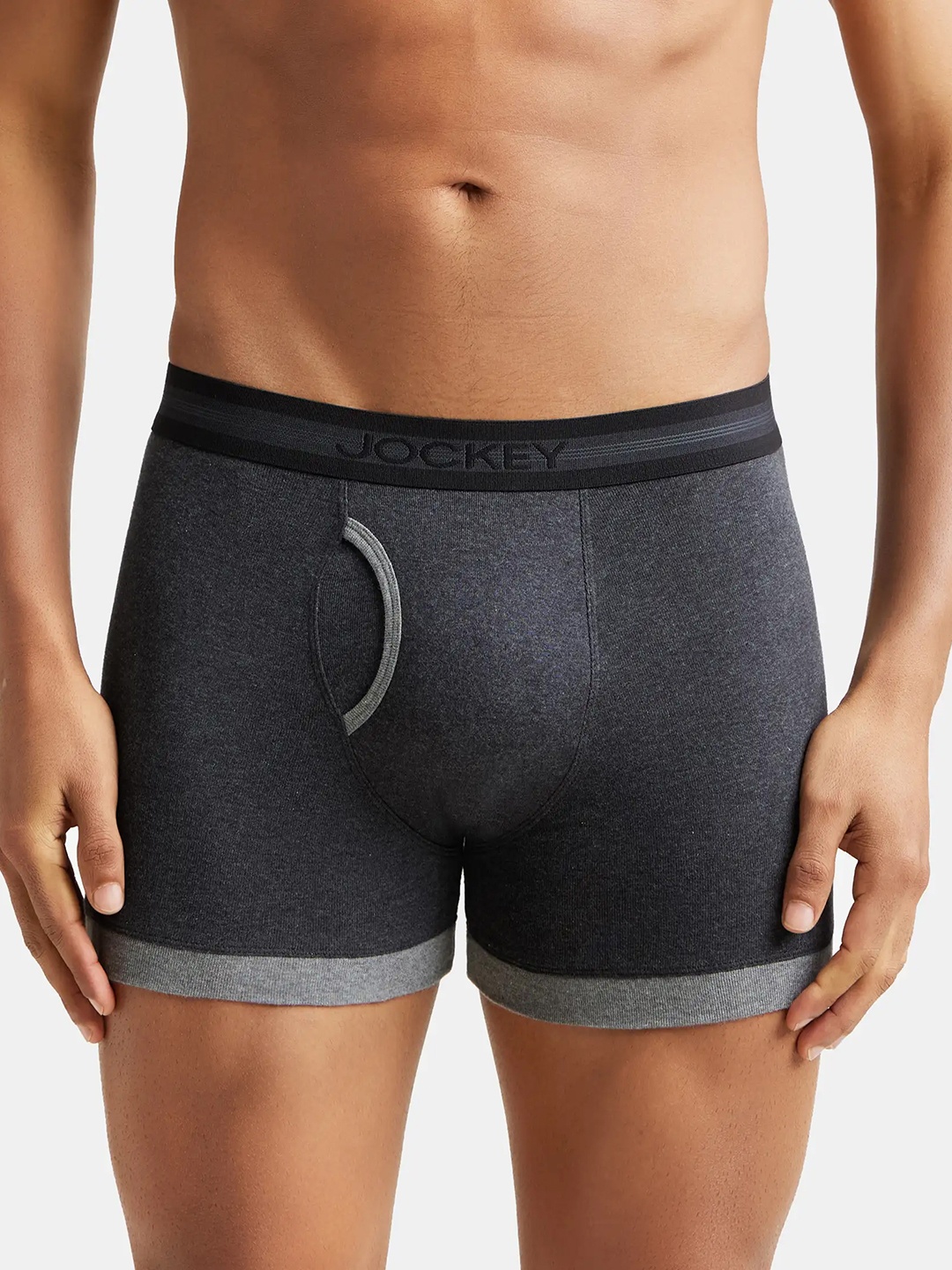 

Jockey Combed Cotton Rib Boxer Brief with StayFresh Treatment-1017, Blue