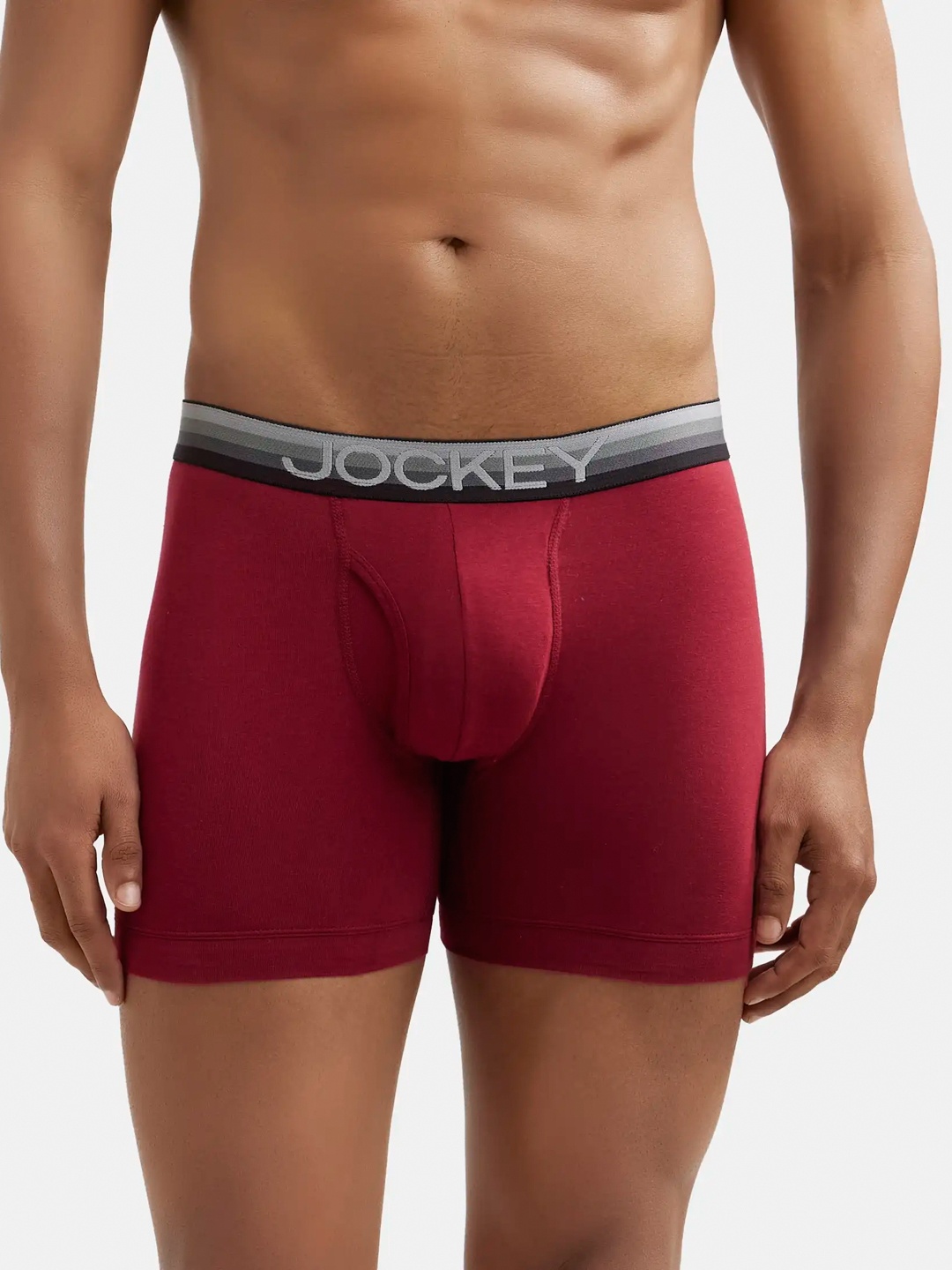 

Jockey Men Red Solid Boxer Style Briefs