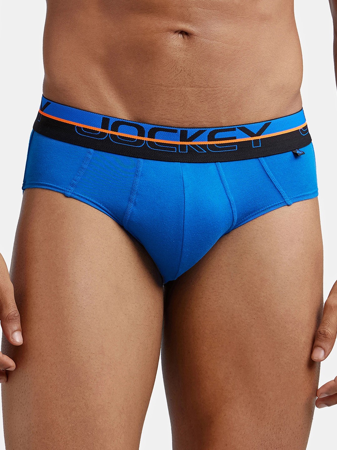

Jockey Combed Cotton Brief with Ultrasoft Waistband-FP01, Blue