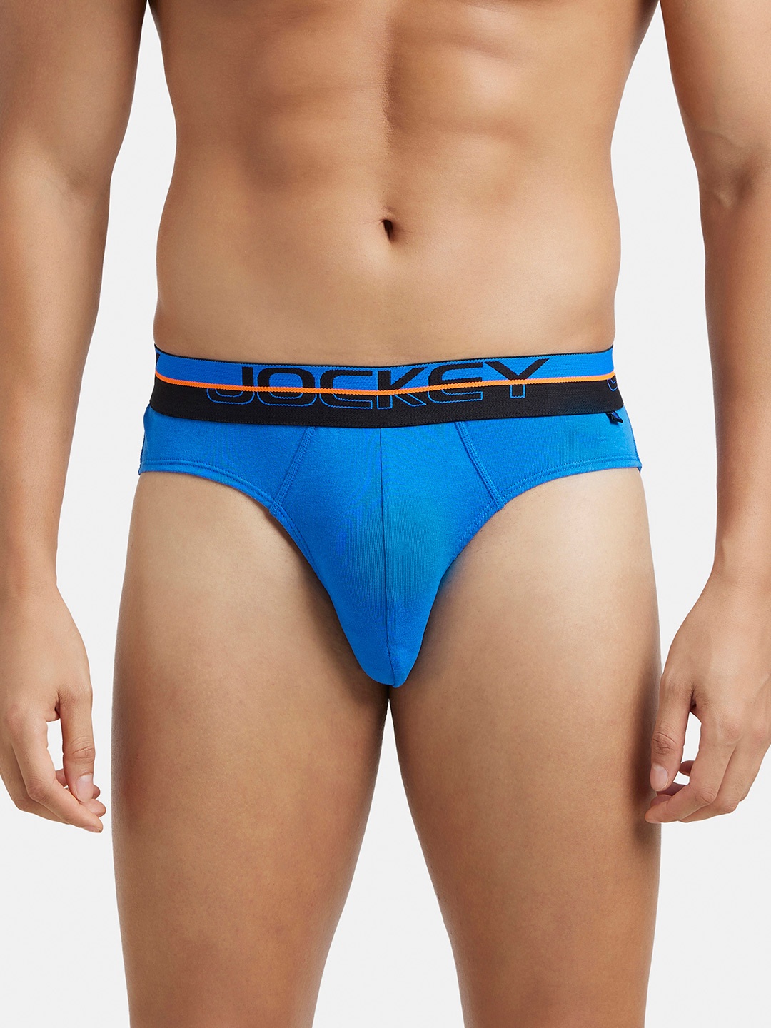 

Jockey Combed Cotton Rib Brief with Ultrasoft Waistband -FP02, Blue