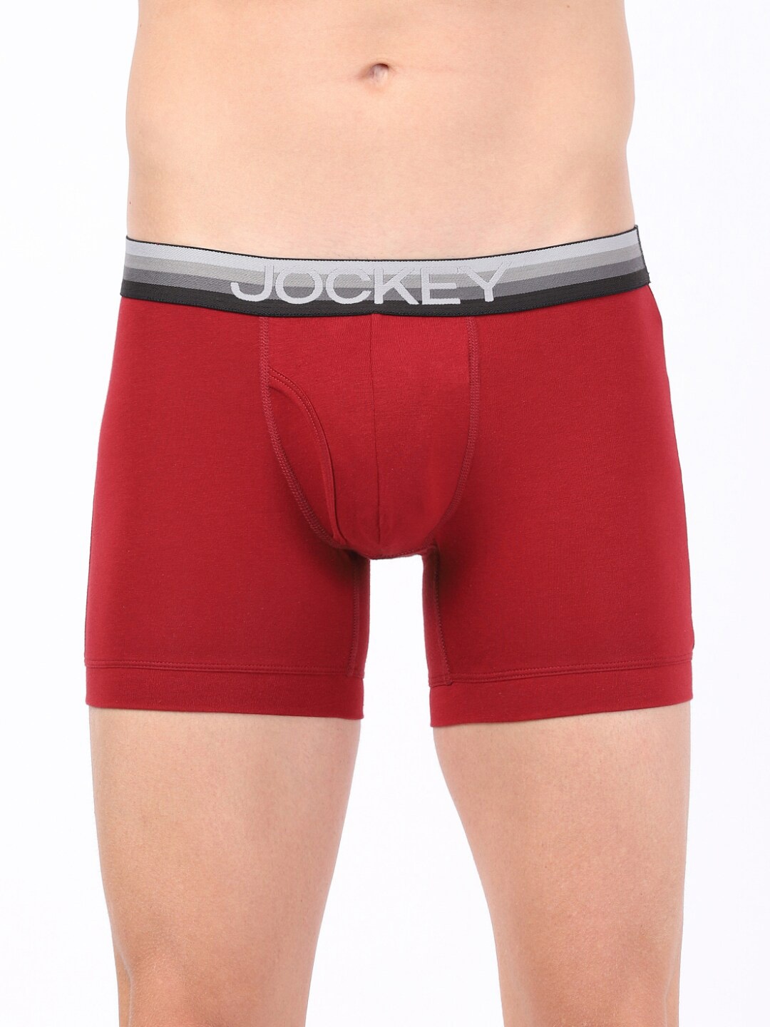 

Jockey Men Red Solid Basic Briefs