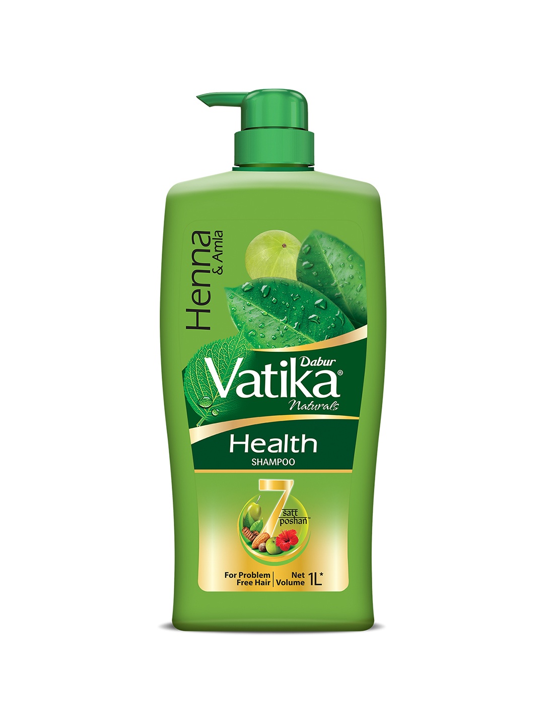 

Dabur Vatika Health Shampoo With 7 Natural Ingredients - 1L, Green