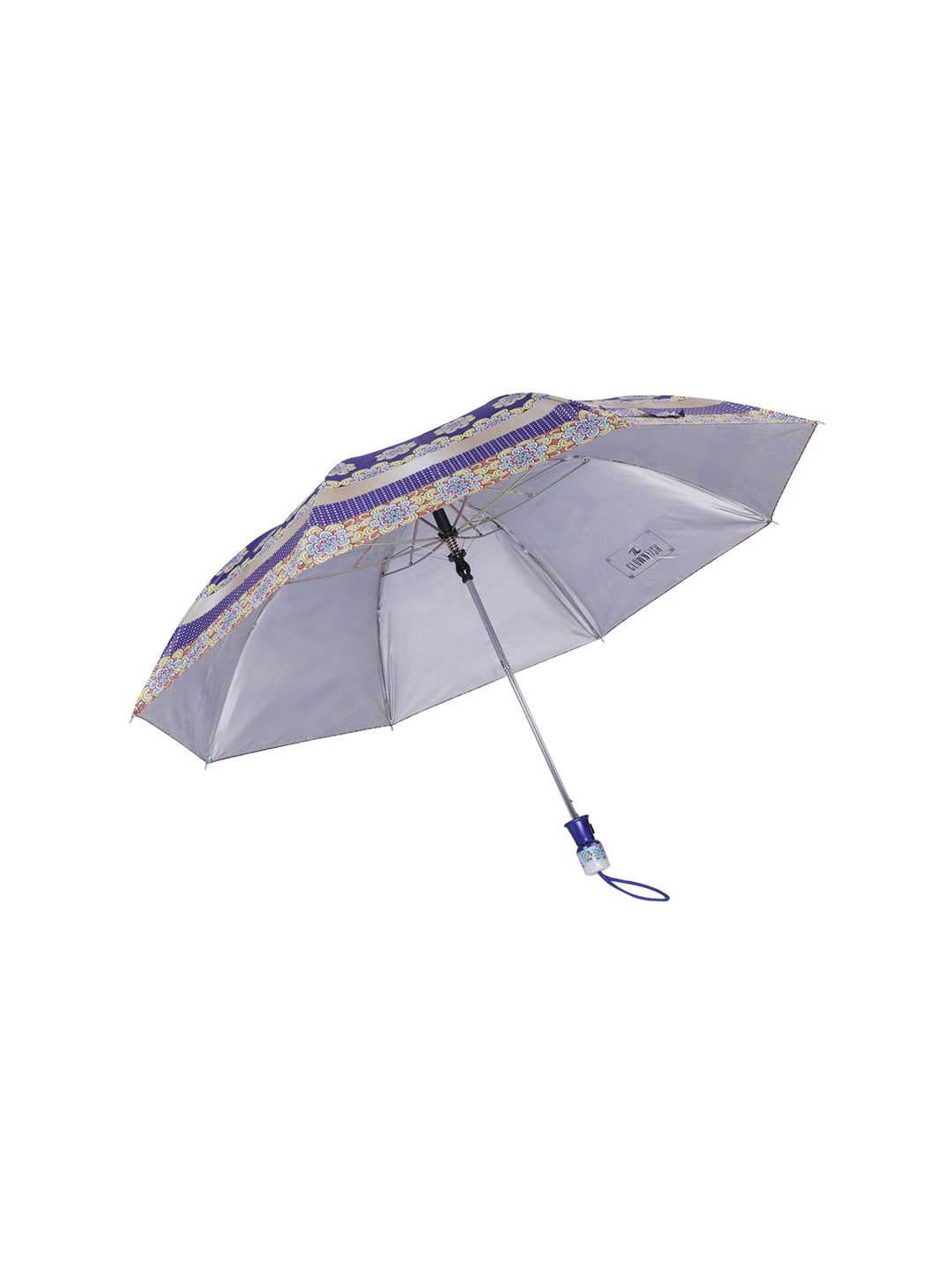 

THE CLOWNFISH Unisex Violet Printed Semi-Automatic 2-Fold Umbrella