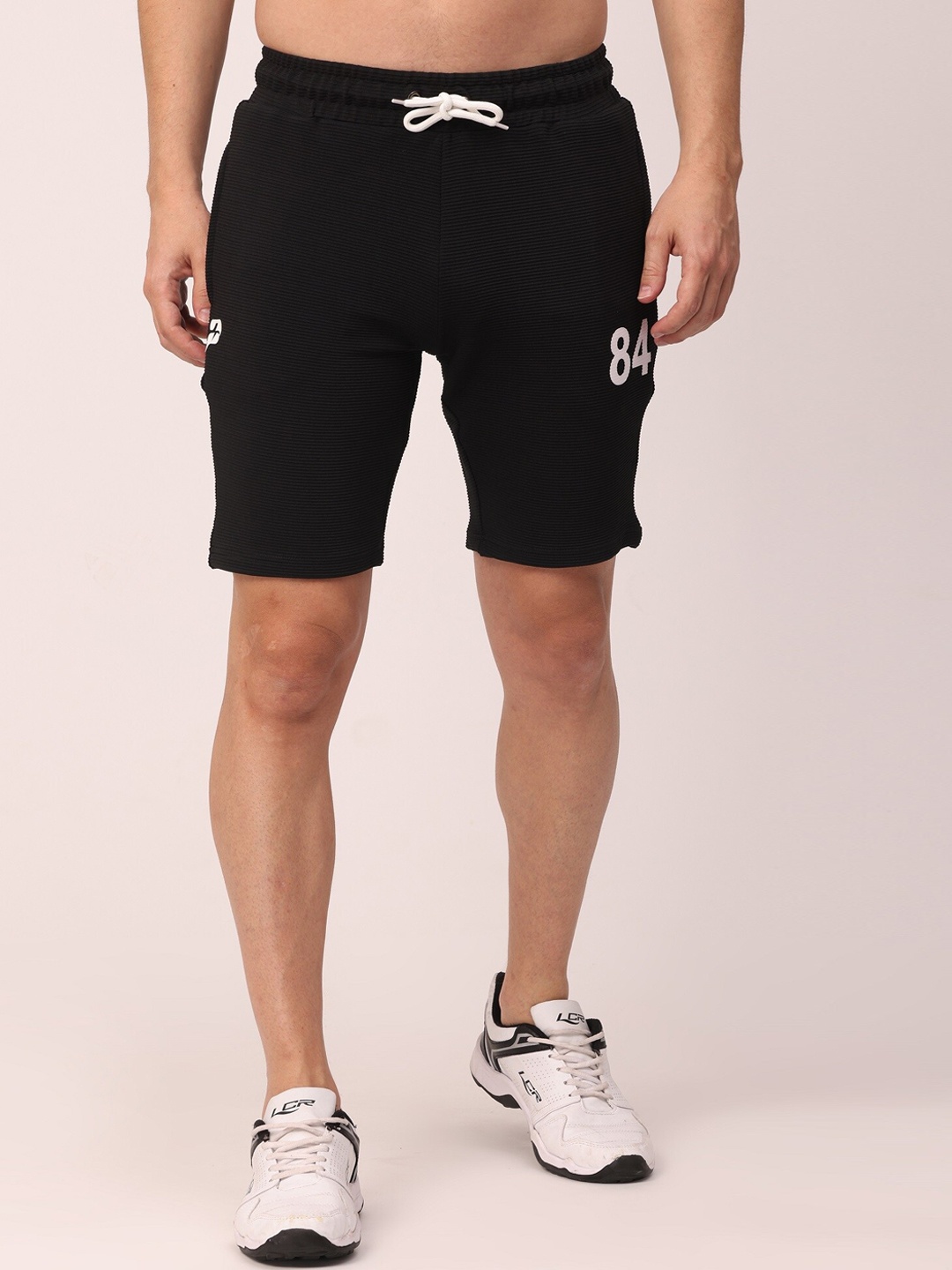 

POLONIUM Men Black Shorts