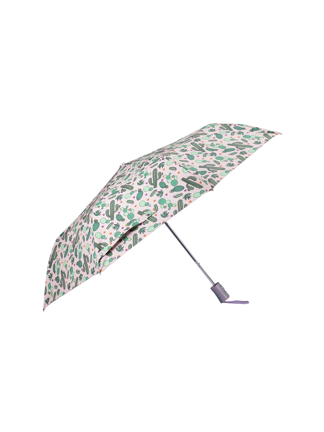 

THE CLOWNFISH Splash Green Printed 3 Fold Double Coated Umbrella