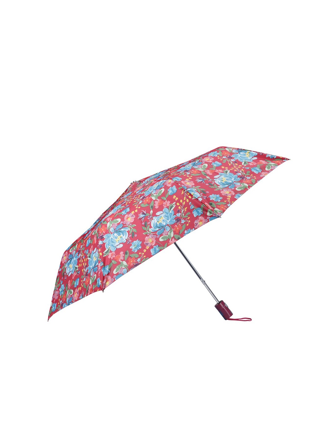 

THE CLOWNFISH Splash Blue & Red Printed 3-Fold Umbrella