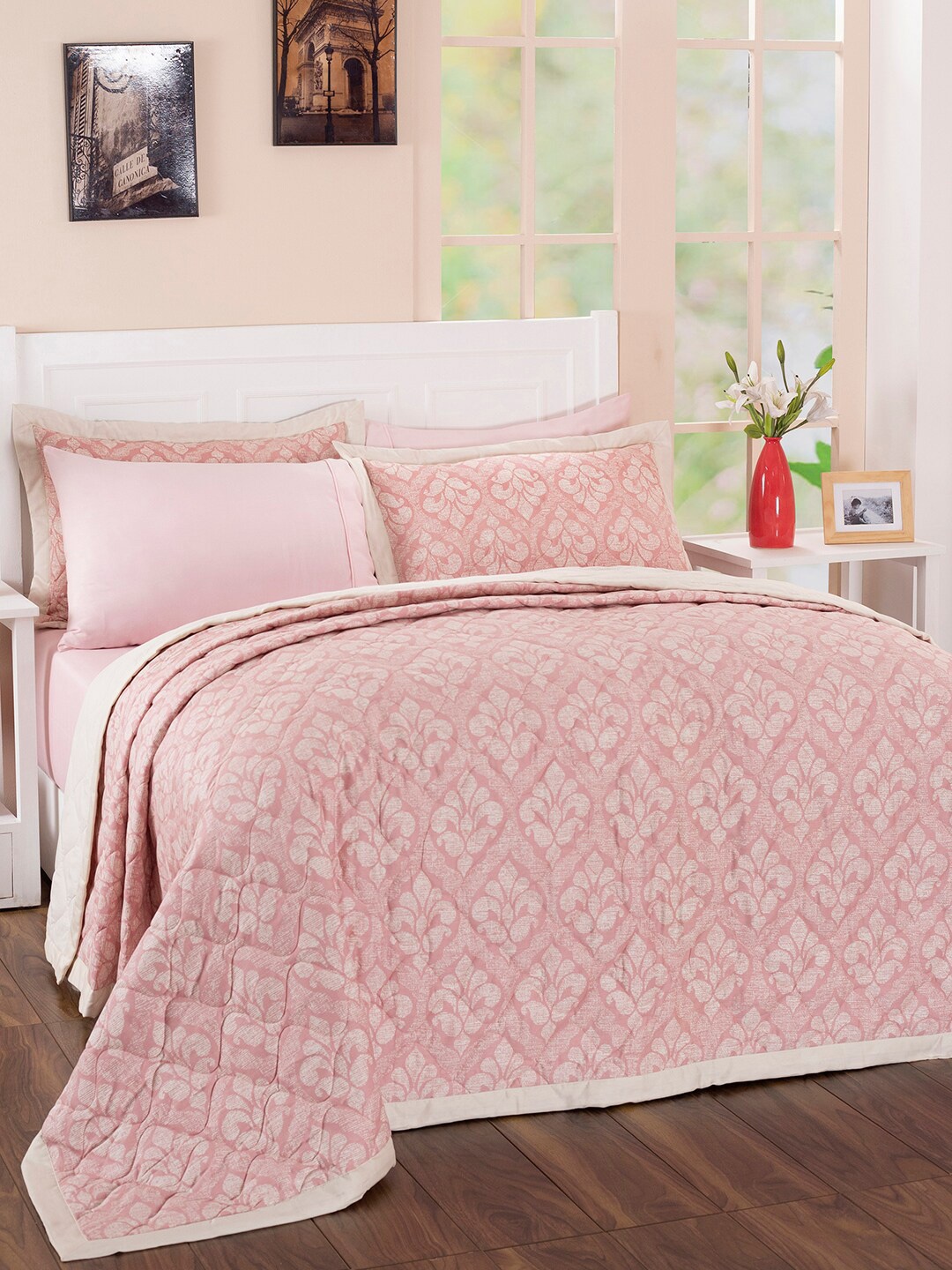 

MASPAR Unisex Peach Blankets Quilts and Dohars