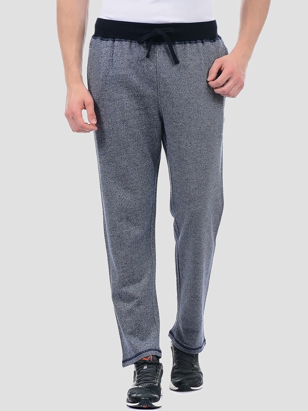 

LONDON FOG Men Navy Blue Solid Cotton Track Pants