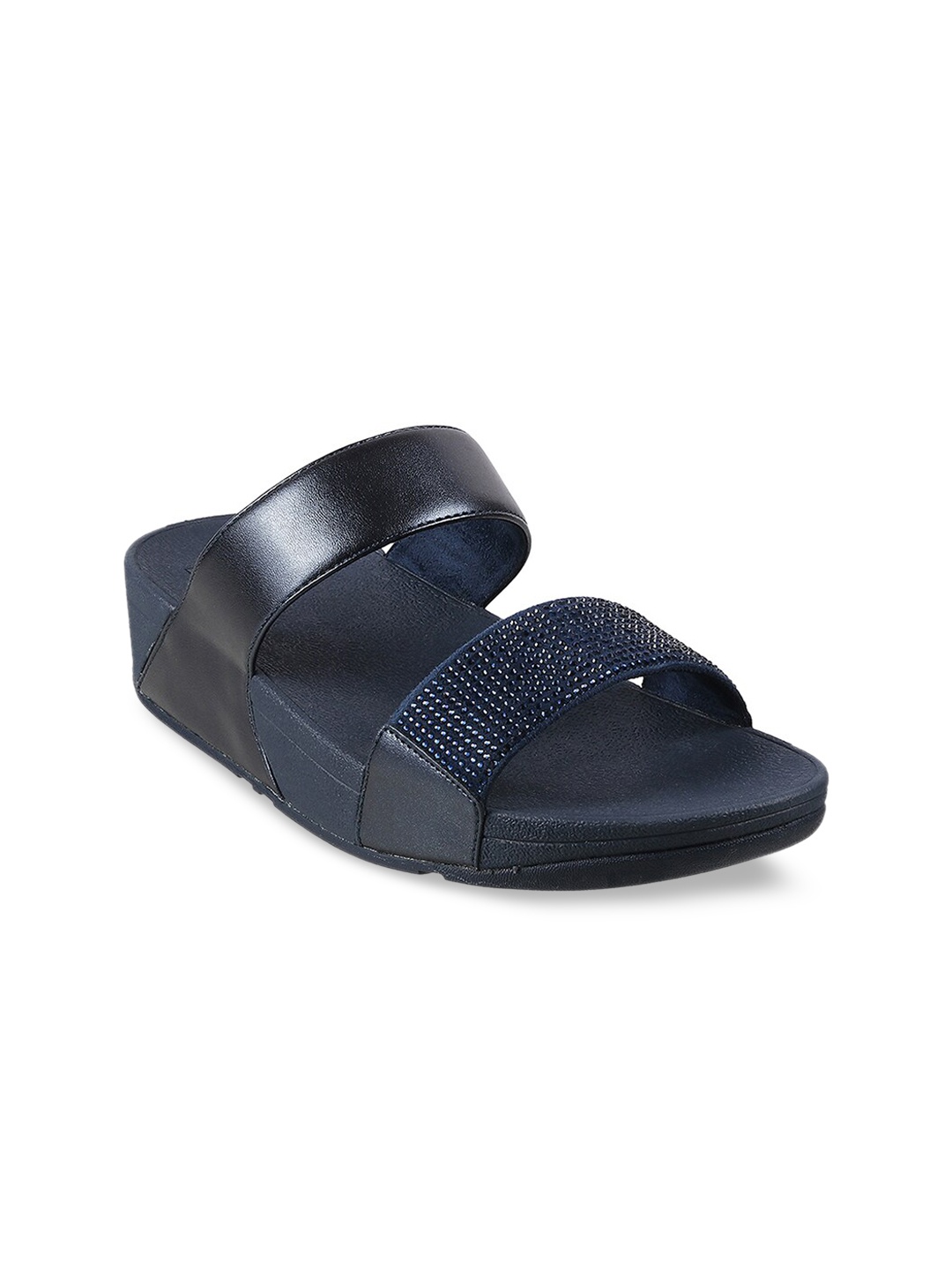 

fitflop Blue Embellished PU Flatform Pumps