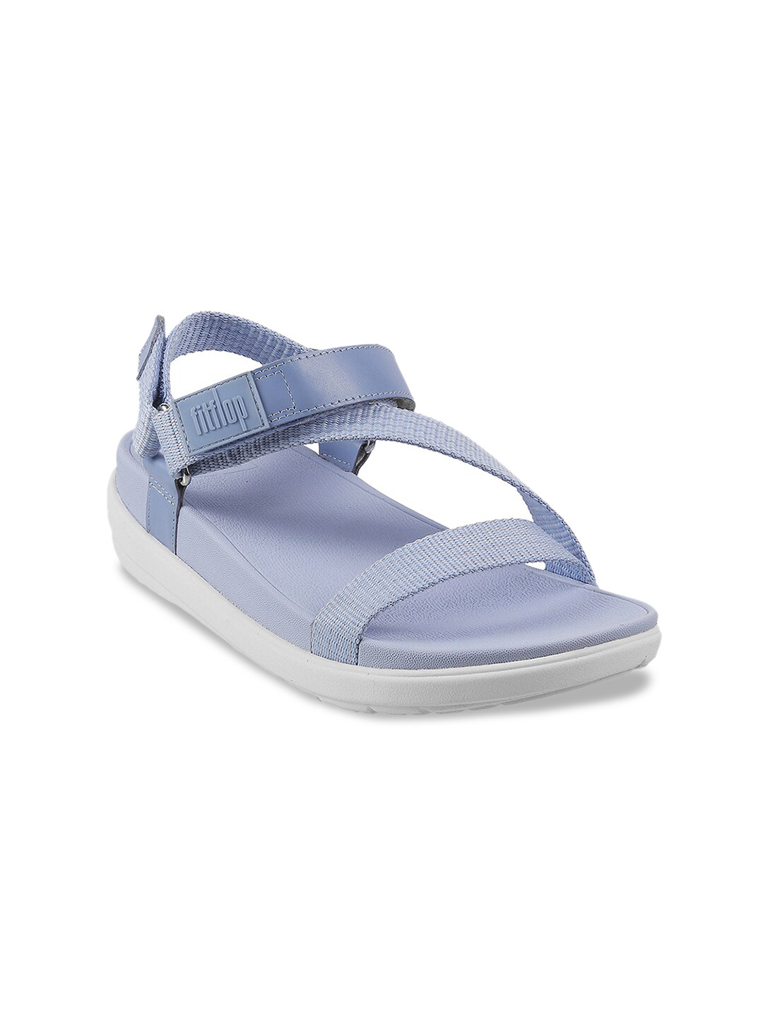 

fitflop Blue Leather Wedge Sandals