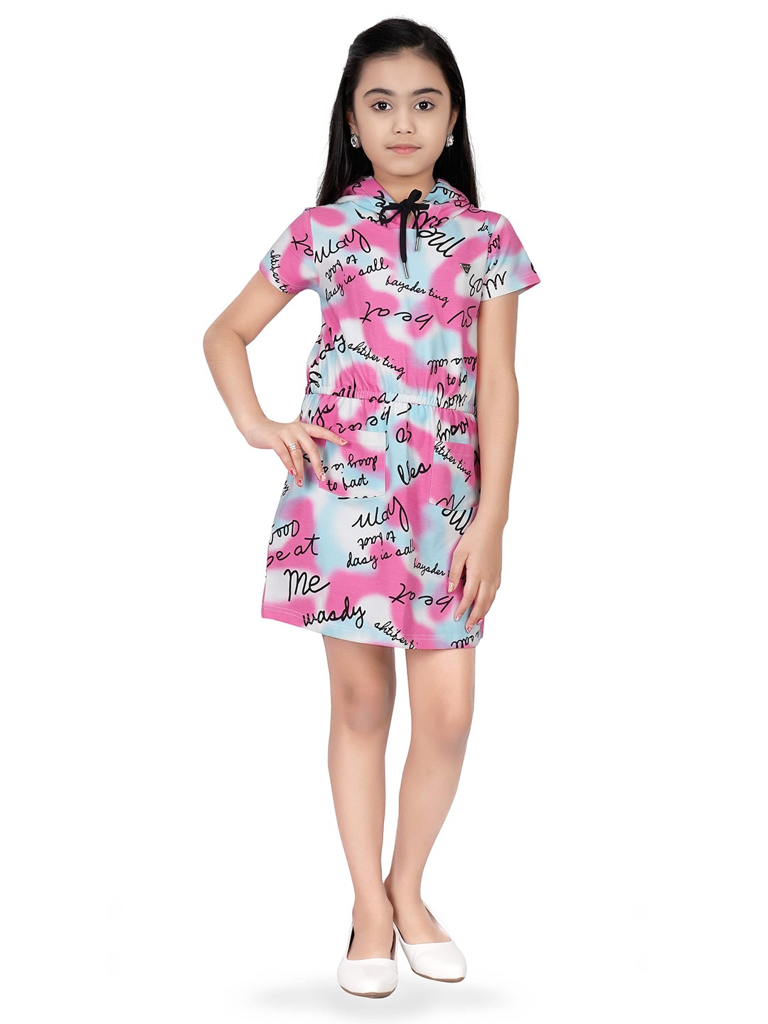 

Tiny Girl Pink Floral Shirt Midi Dress