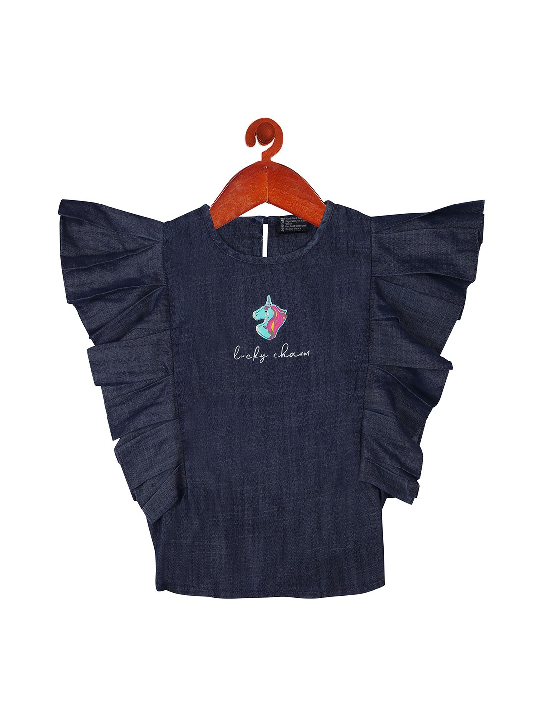 

Tiny Girl Girls Blue Pure Cotton Top