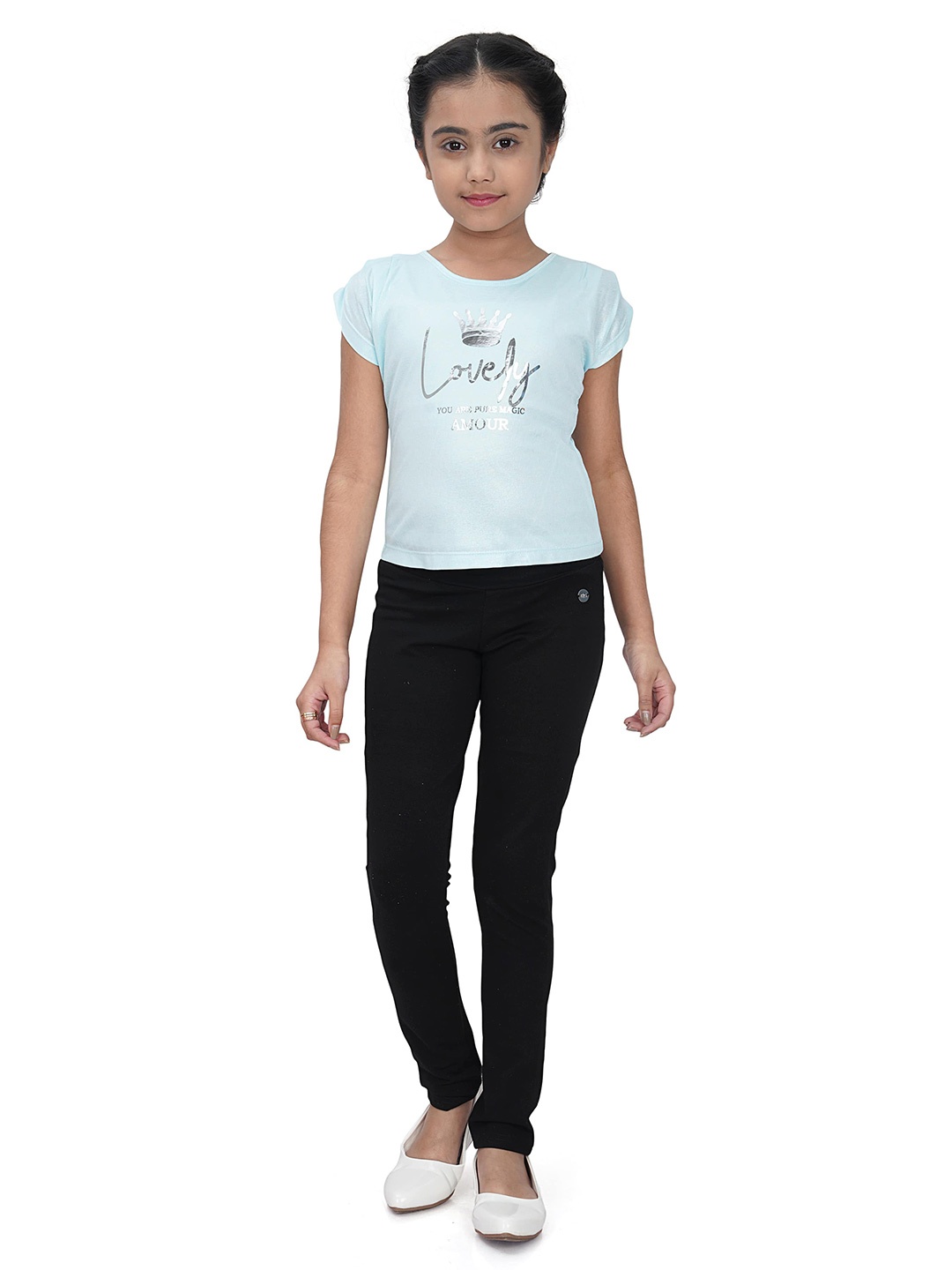 

Tiny Girl Blue Print Top