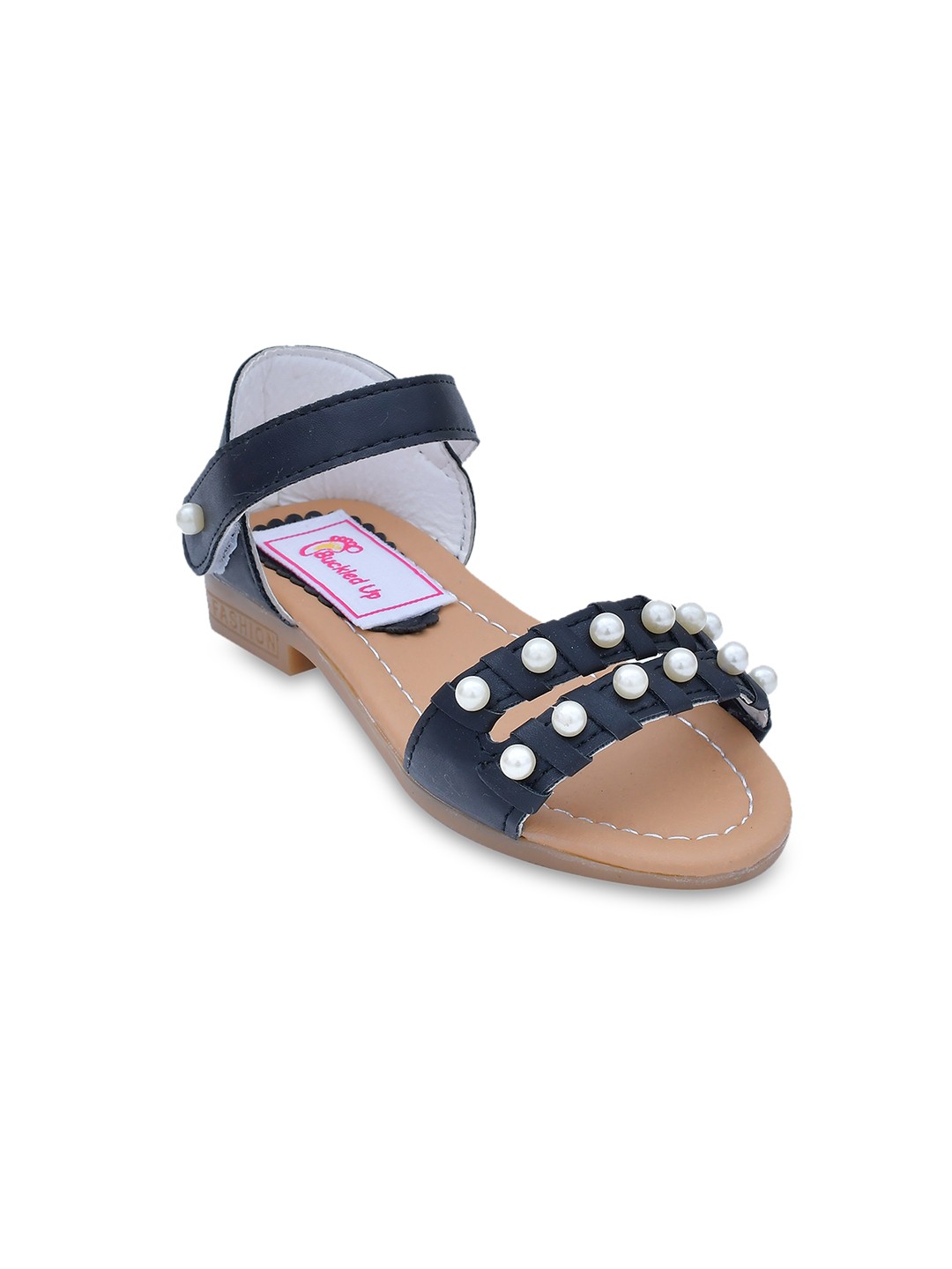 

Buckled Up Black Embellished Flats