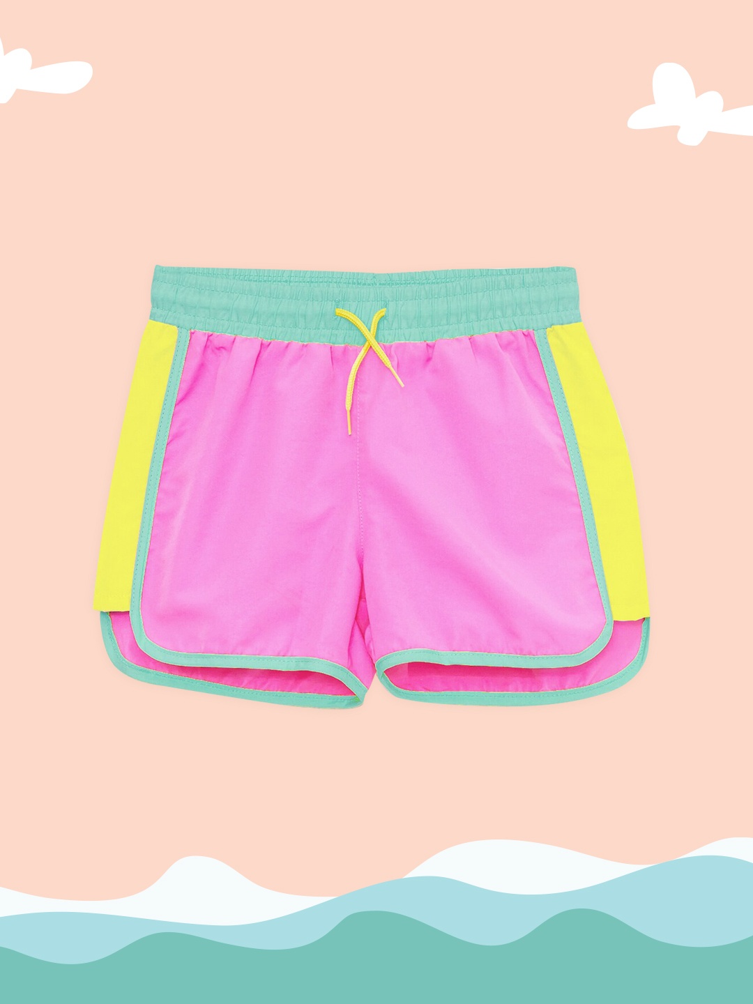 

LC Waikiki Girls Pink Solid Swim Shorts