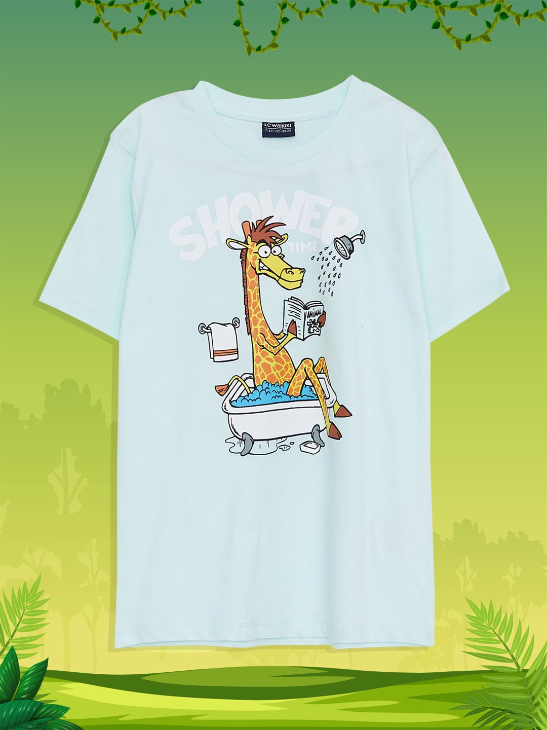

LC Waikiki Boys Blue & Yellow Printed Pure Cotton T-shirt