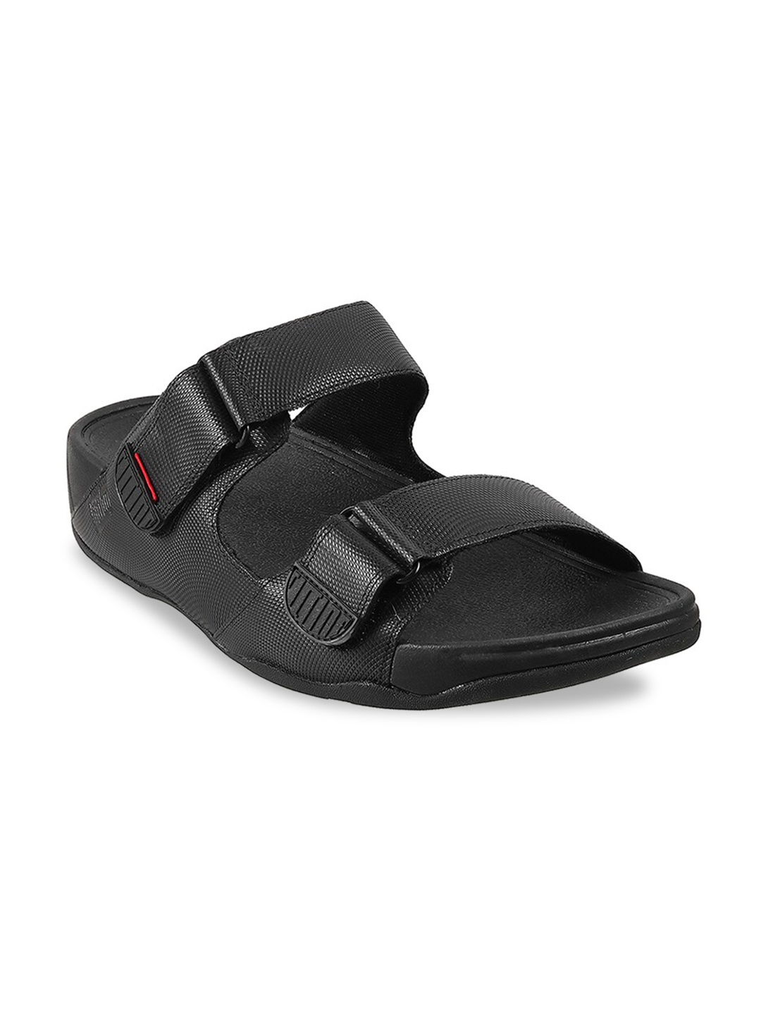 

fitflop Men Black Leather Comfort Sandals