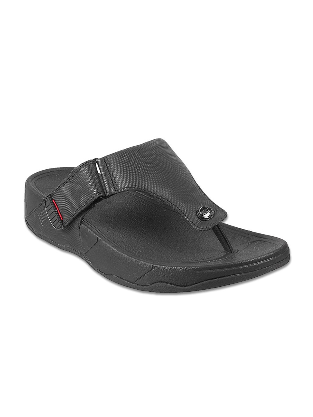 

fitflop Men Black Leather Comfort Sandals
