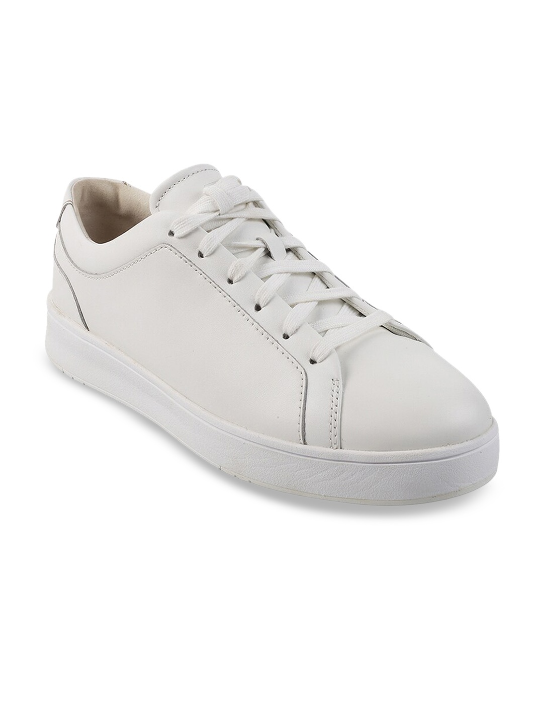 

fitflop Men White Leather Sneakers