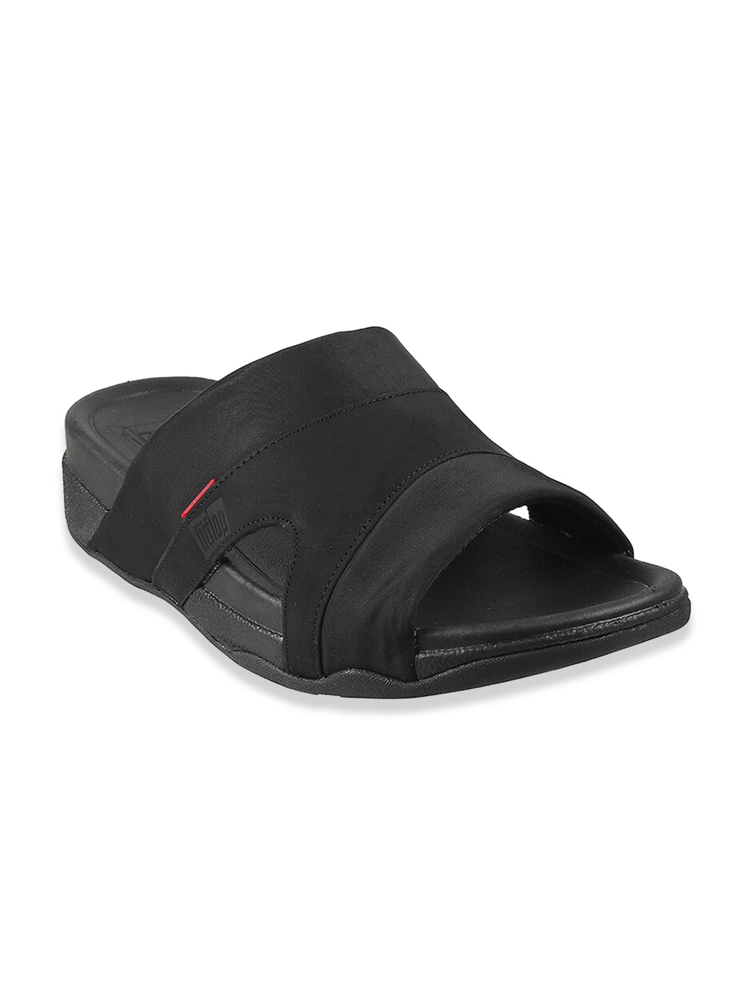 

fitflop Men Black Leather Comfort Sandals