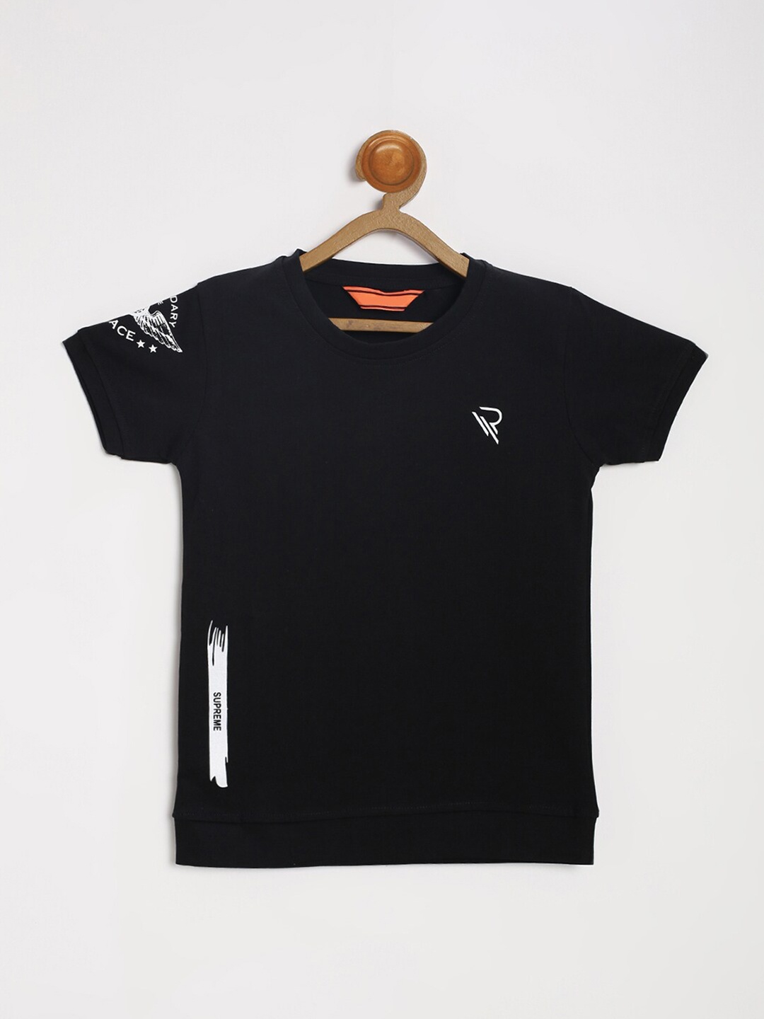 

V2 Value & Variety Boys Black & chinese black Typography V-Neck T-shirt