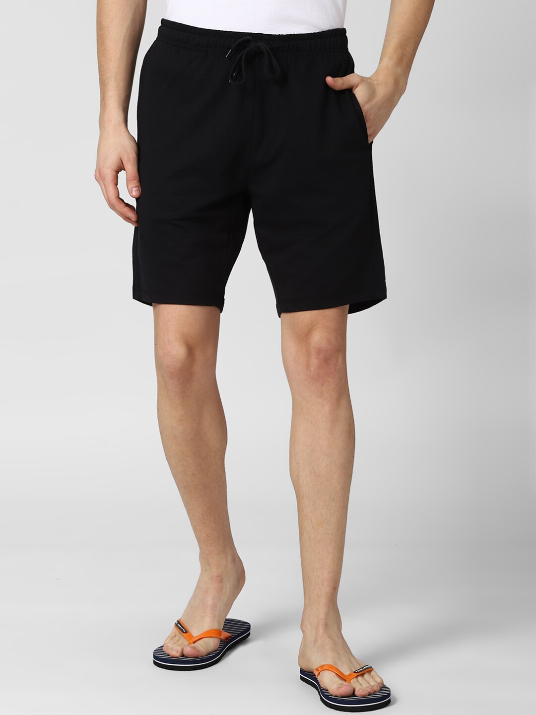 

Peter England Men Black Lounge Shorts