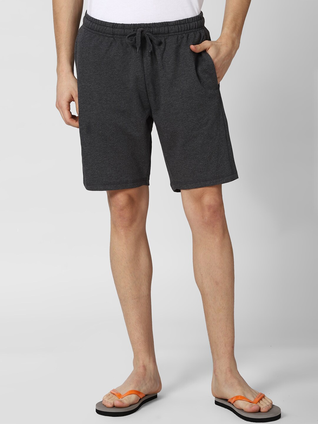 

Peter England Men Grey Lounge Shorts