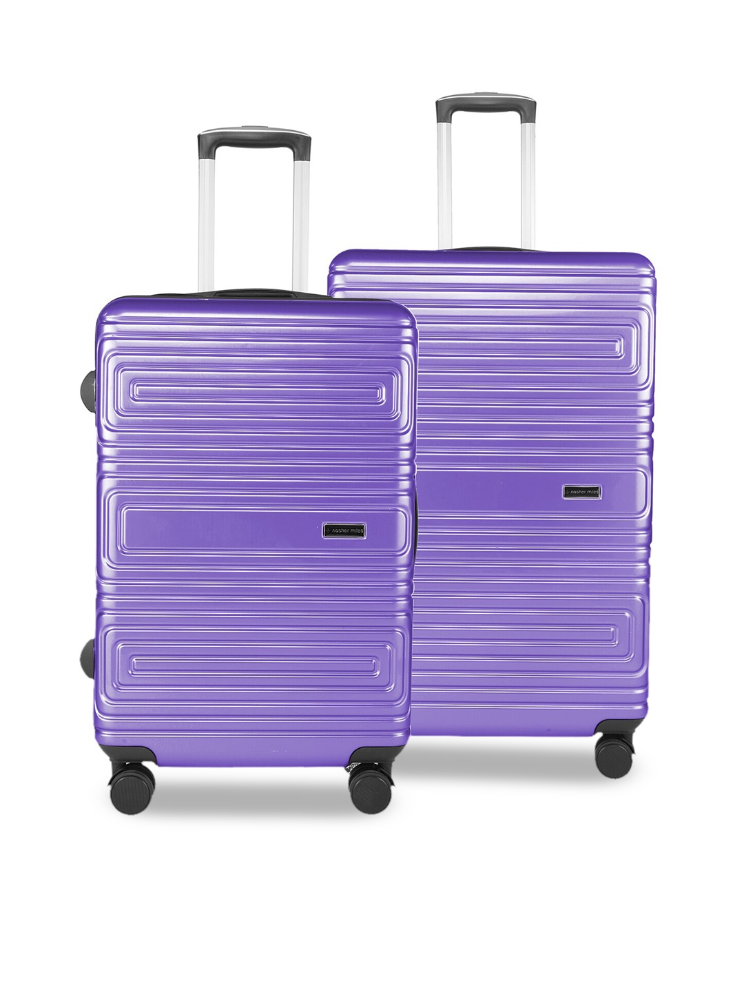 

Nasher Miles Set Of 2 Purple Textured Hard-Sided Trolley Suitcases