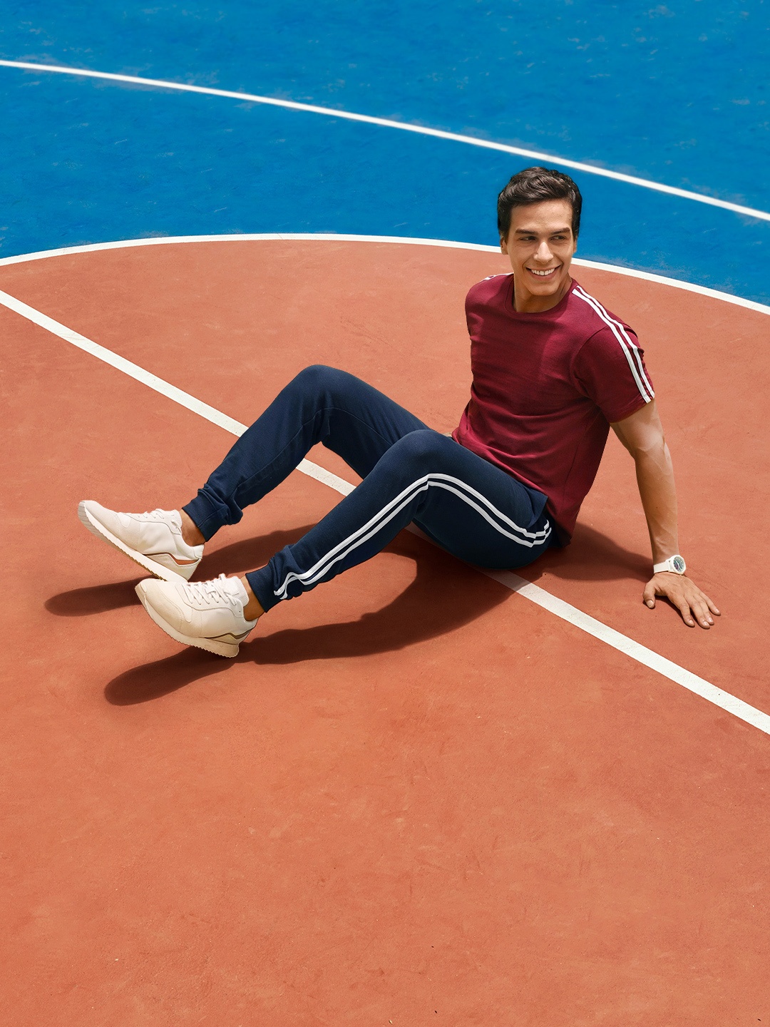 

Harvard Men Dusty Maroon & Navy Blue T-shirt with Joggers Home Leisure Comfy Co-ords