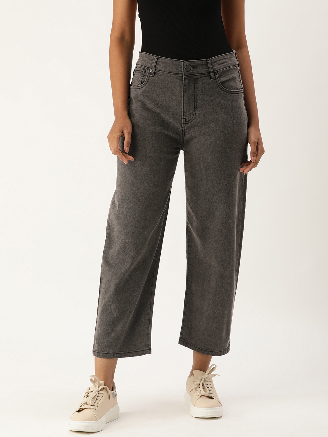 

IVOC Women Charcoal Stretchable Balloon Fit Jeans