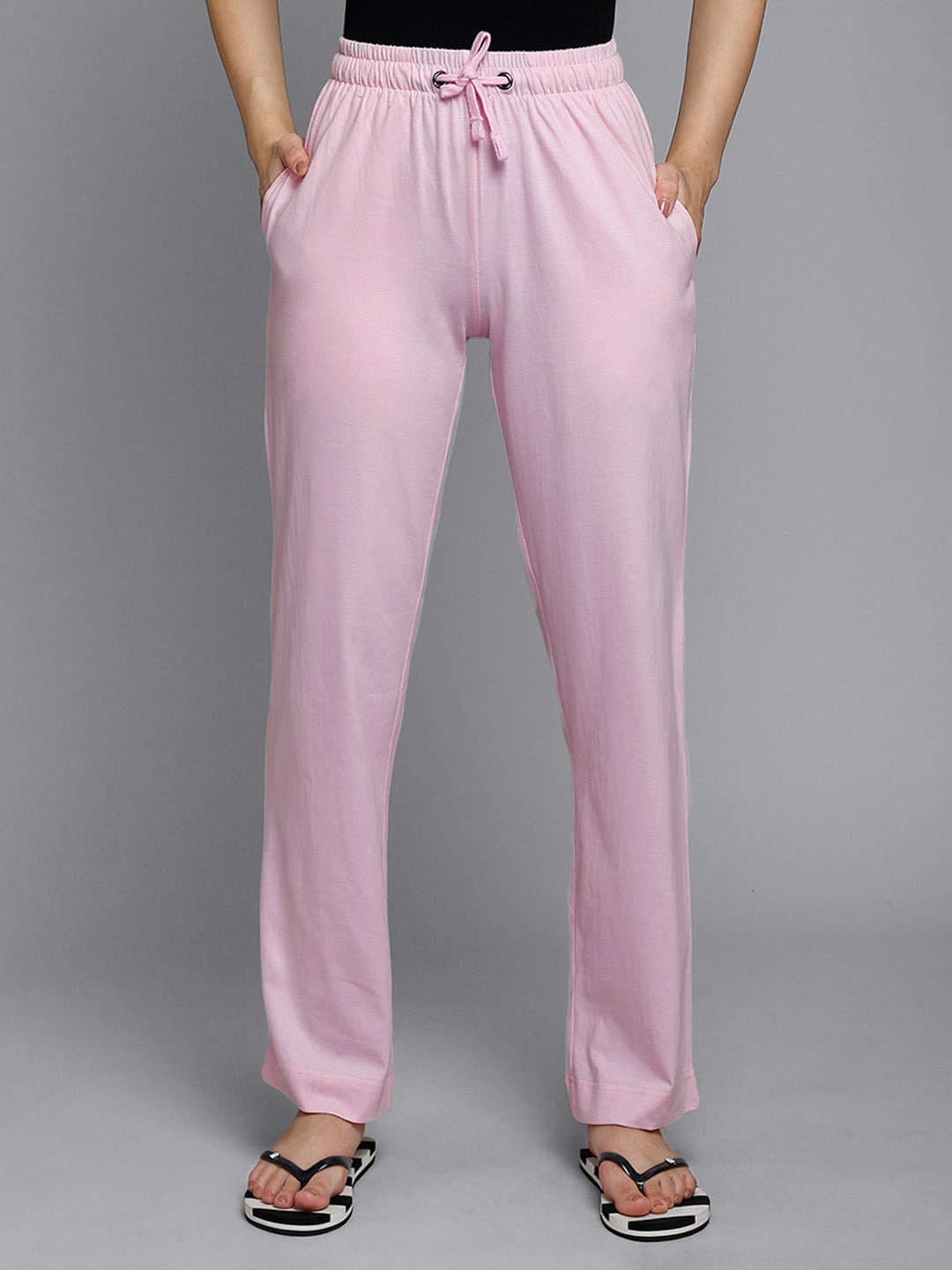 

Free Authority Women Pink Solid Pure Cotton Pajamas