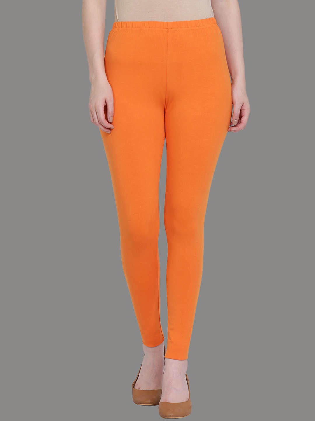 

SPIFFY Women Orange Solid Ankle-Length Leggings
