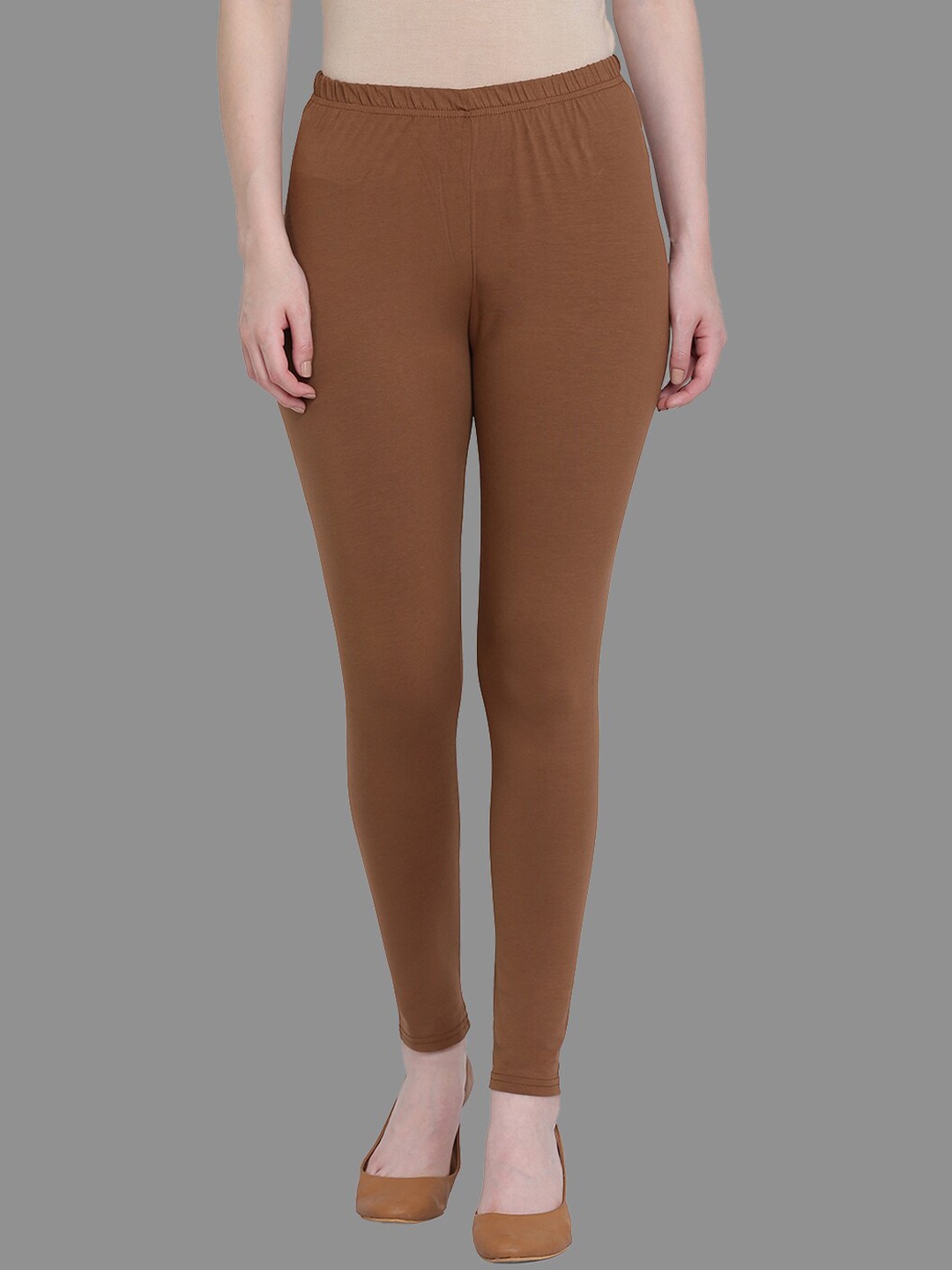 

SPIFFY Women Brown Solid Ankle-Length Leggings