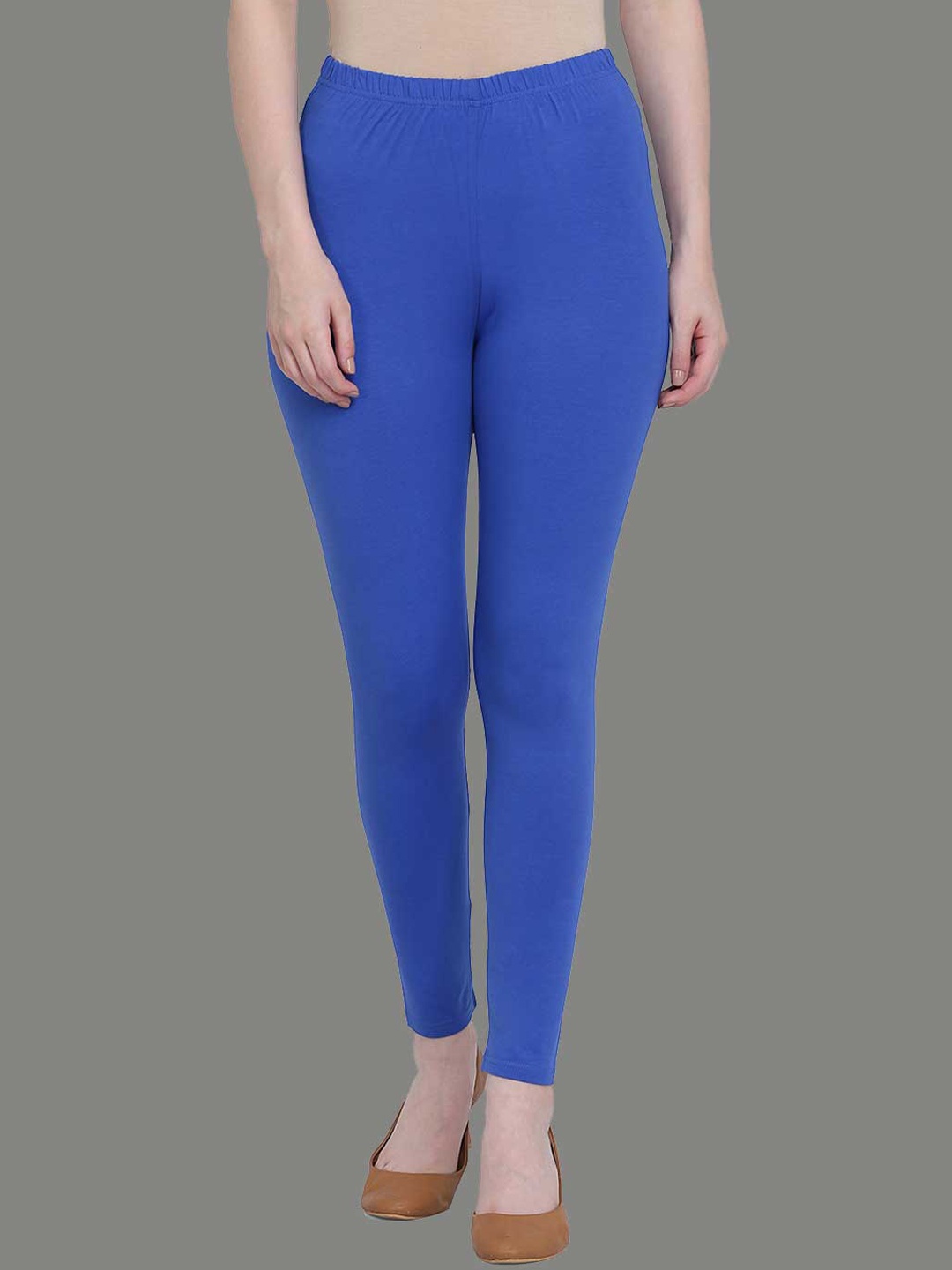 

SPIFFY Women Blue Solid Ankle-Length Leggings