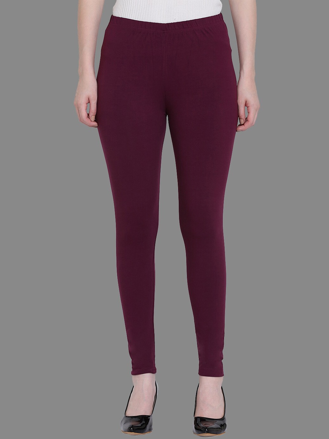 

SPIFFY Women Purple Solid Ankle-Length Leggings