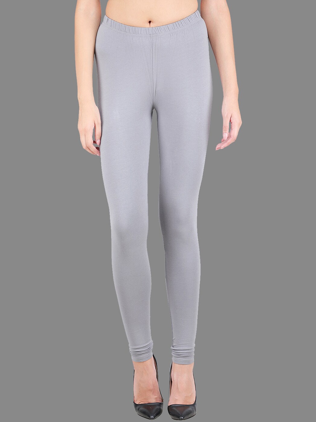 

SPIFFY Women Grey Solid Ankle-Length Leggings